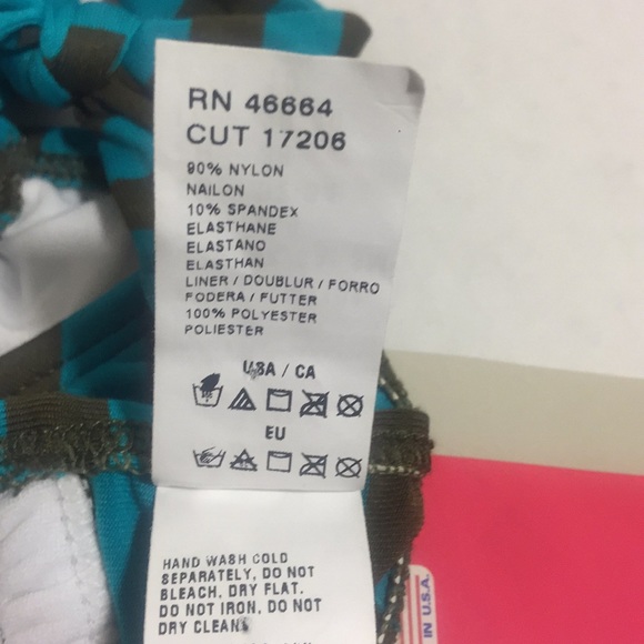 Ella Moss Bikini Swim Top Striped Sz S - Picture 6 of 8